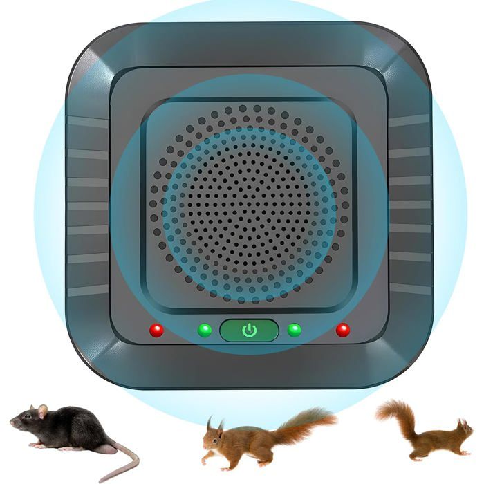 Répulsif à ultrasons pour souriscouverture à ultrasons 360°pour repousser les rongeurs et les oiseauxappareil silencieux à haute