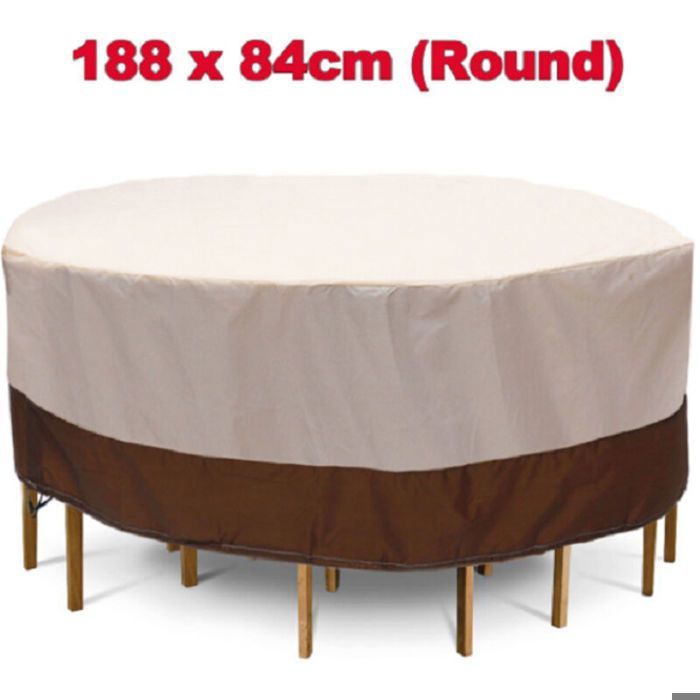 Table ronde couverture étanche chaise banc canapé housse anti-poussière meubles de patio extérieur 18884cm Femeo