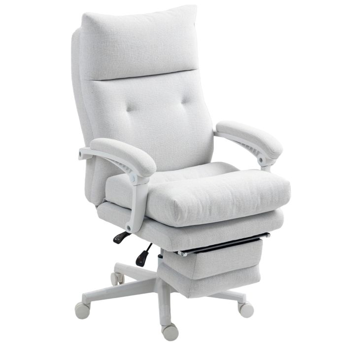Chaise de bureau ergonomique - Support lombaire intégré - Dossier inclinable jusquà 160° - Repose-pieds intégré