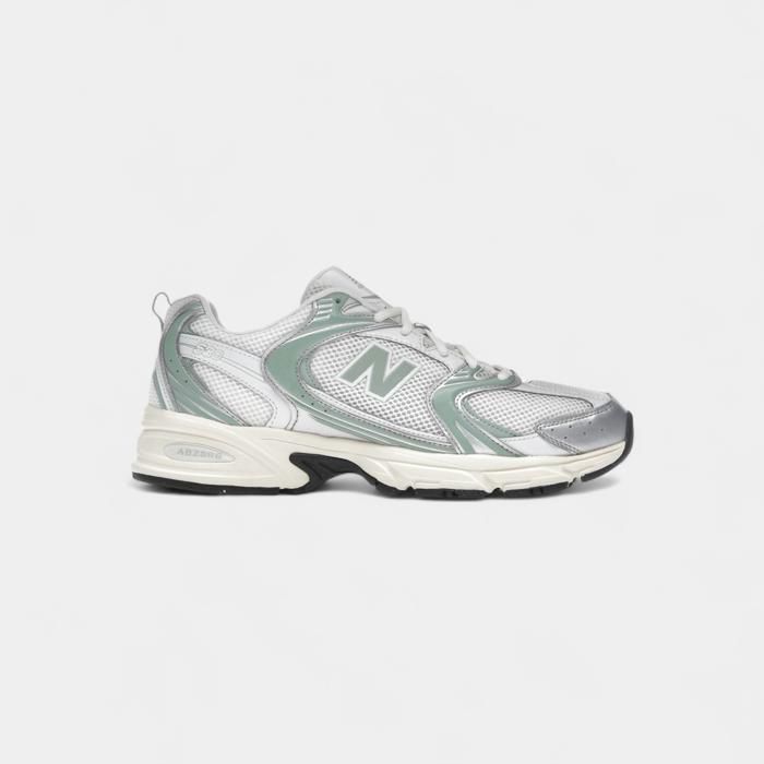 New Balance 530 Silver Metallic Mosaic Green