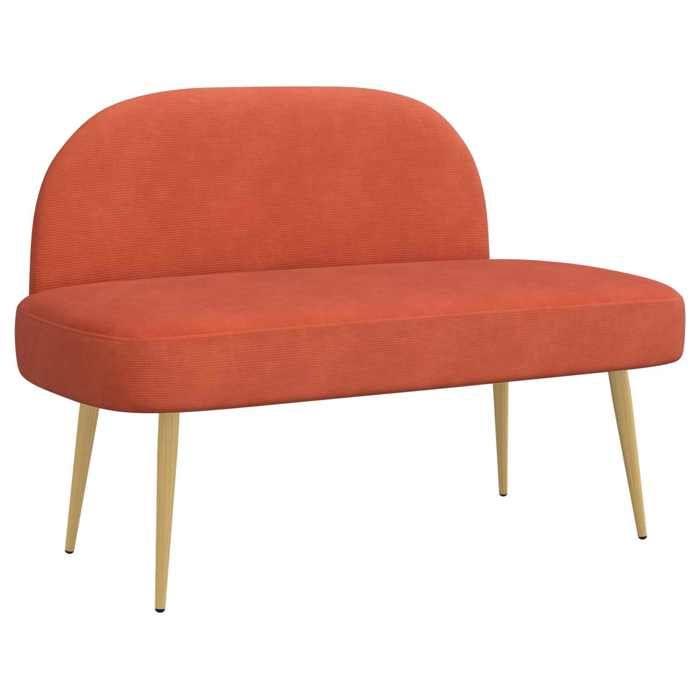 Meuble - Banc - Orange - Banc rembourré avec dossier Rouge orange 110x60x76 cm_20425 Meuble - Banc - Orange - Banc rembourré avec dossier Rouge orange 110x60x76 cm_20425
