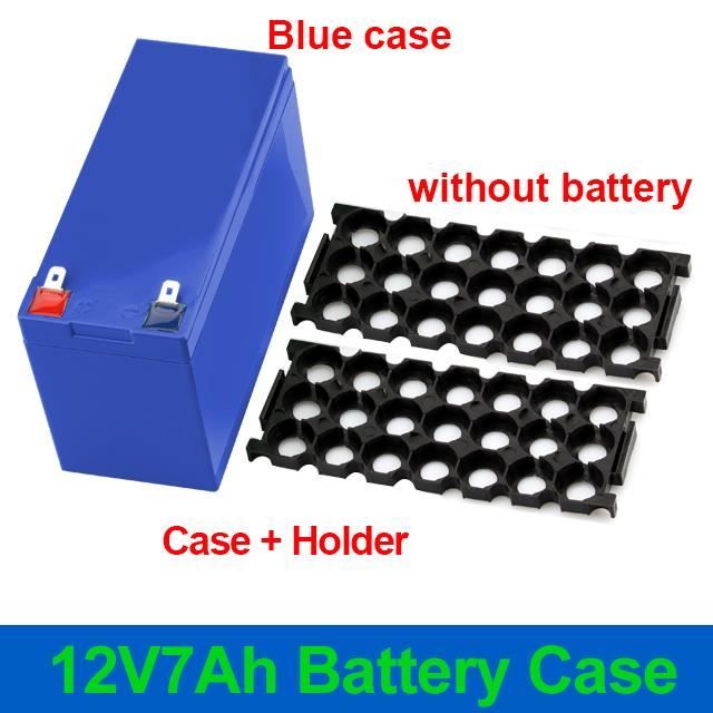 Porte-boîte bleu-Boîtier de rangement pour batterie 12V 7Ah, 21 pièces