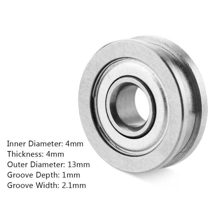 Roulement de rail de roulement de rainure en U, roulement à billes ...