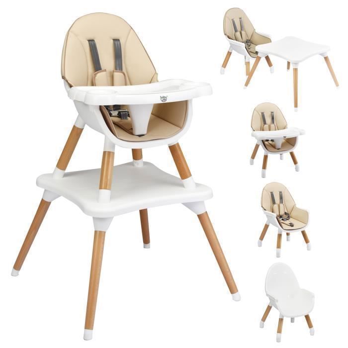 Costway Chaise Haute Bebe 4 En 1 Plateau Reglable En 4 Etapes Avec Coussin Amovible Repose Pieds Pour Bebe 6 Mois 3ans Charge 15kg Cdiscount Puericulture Eveil Bebe