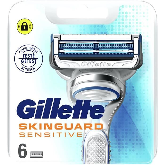 Lames de Rasoir Homme Skinguard pour Peaux Sensibles, Pack de 6 Lames — free download