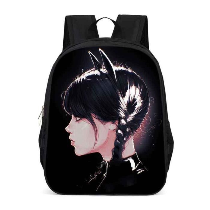 Randoseru Japonais Noir Carbone - Sac à Dos école Cuir Synthétique Réglable