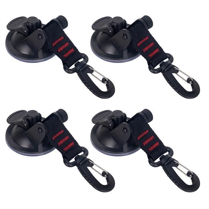 Bohoray Lot De 6 Ventouses Ancre Crochet Puissant - Pour Auvent Tente Camping-Car, Voiture, Bateau - Installation Facile Sans Outil