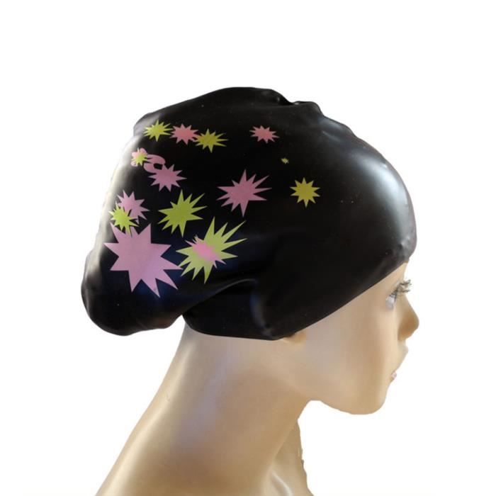 Bonnet De Bain Cressi Tago En Spandex - Unisexe Adulte - Noir Et Blanc - Confortable, Extensible, Perméable à L'eau - 10