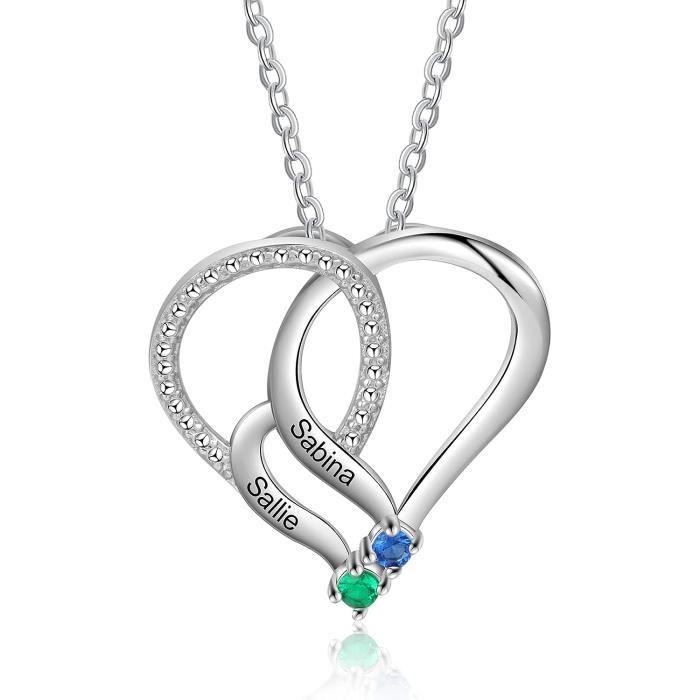 Collier Mère Fille Argent 925 Personnalisé – Pendentif Prénom Gravé 'Toujours Ma Mère' INFUSEU