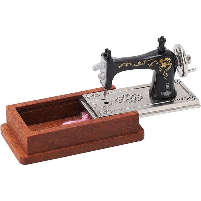 Belle Machine à Coudre Miniature de Maison de Poupée pour Accessoire de Maison de Poupée