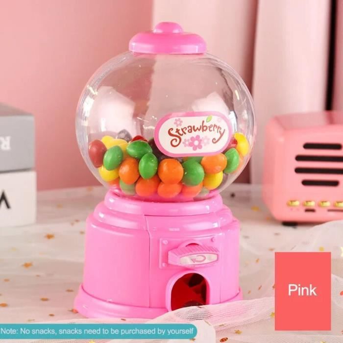 Rose - Mini Machine à bonbons pour enfants, distributeur de jouets,  distributeur de pièces de monnaie, tireli