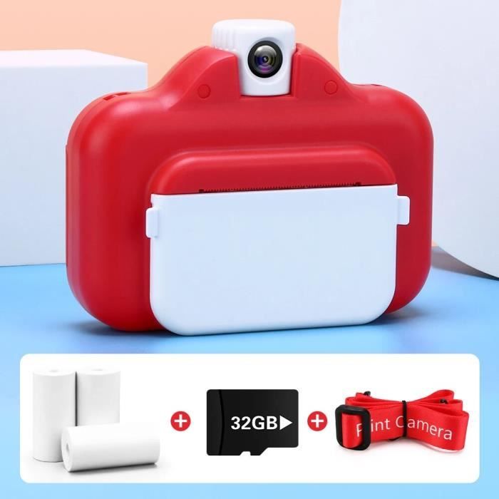 Appareil Photo Enfant Bleu - 8MP/1080p HD - Carte TF 32Go Incluse - Résistant Aux Chocs