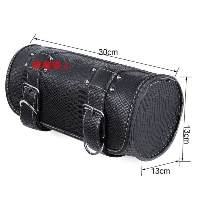 Paire De Sacoches De Selle Moto En Cuir Marron, JMB, 16x12x5 Inches, Neuves
