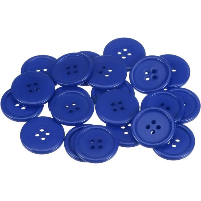 100 Boutons De Couture Ronds 12mm 4 Trous - Plastique Métallique Pour Artisanat