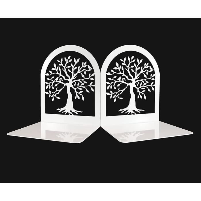 Porte-livres En Métal - Arbre - 1 Pièce Serre-livres, Support De Rangement Pour Livres