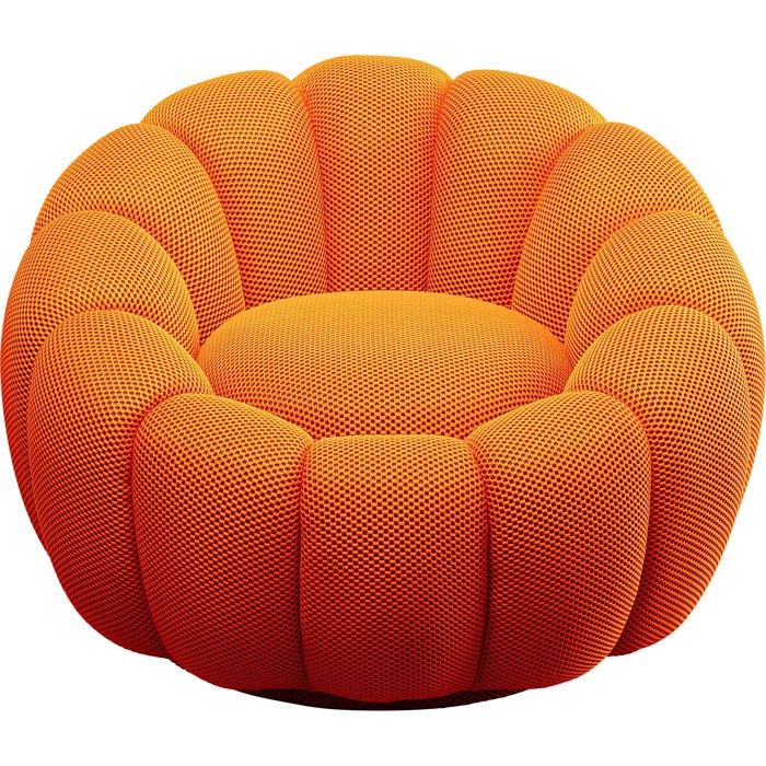 Fauteuil pivotant Peppo Bloom orange Kare Design Fauteuil pivotant Peppo Bloom orange Kare Design