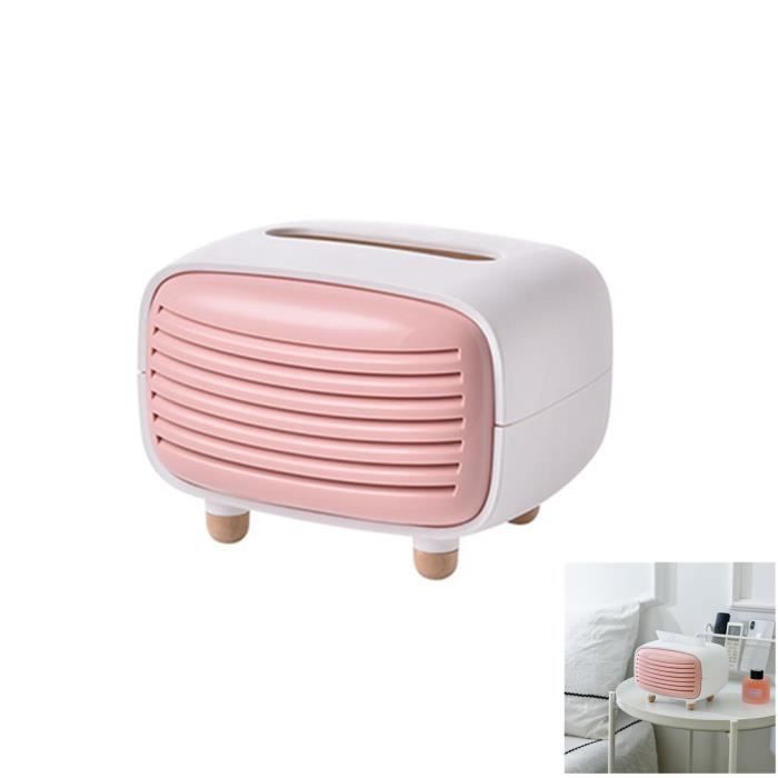 Rose organisateur de serviette Porte-boîte à mouchoirs Radio rectangulaire rétro décor de Table à manger senior dans le salon à la maison
