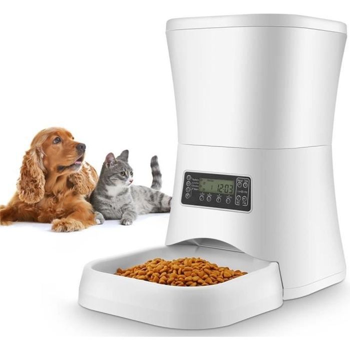 Distributeur Croquette D Aliment De Nourriture Automatique Pour Chiens 7l Avec Enregistrement Vocal Vendeur Muguet Cdiscount