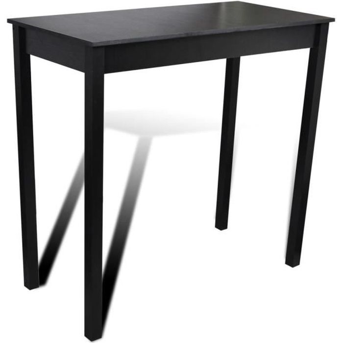 table haute mange debout bar bistrot noir mdf 115 x 55 x 107 cm 0902115