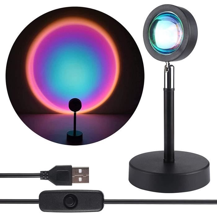 YZIGO Lampe Coucher de Soleil Connectée Bluetooth Télécommande Effet YZIGO Lampe Coucher de Soleil Connectée Bluetooth Télécommande Effet
