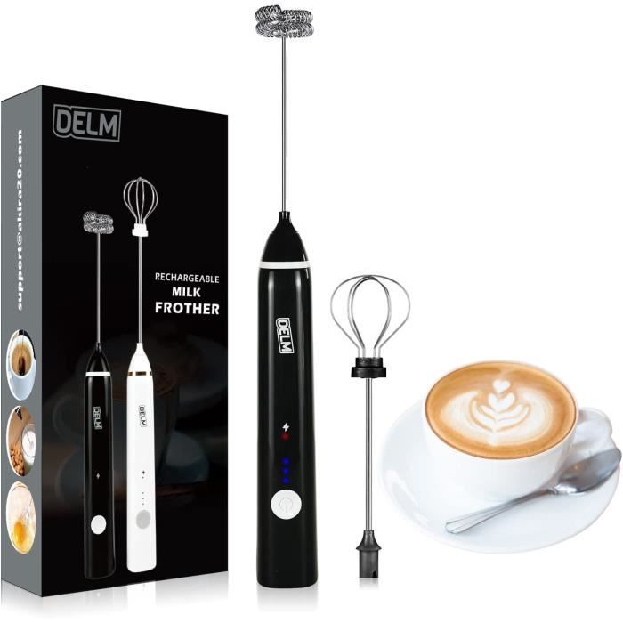 Mousseur à Lait électrique Portable Rechargeable - 3 Vitesses Pour Café, Latte, Cappuccino, Matcha Ou Chocolat Chaud - 10