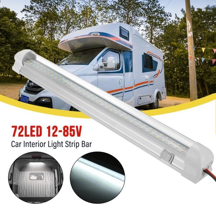 Kit Éclairage LED 12V Pour Fourgon - 60 LED - 20 Modules - Câble 5m - Blanc - Van/Camping-Car
