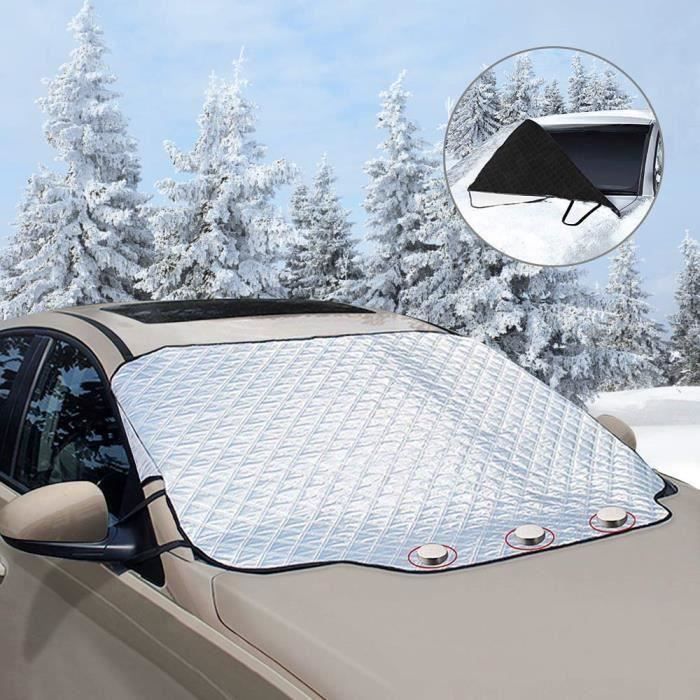 UV glace neige Housse de pare-brise de voiture avec deux miroirs protection magn/étique pour pare-brise avec deux coques de r/étroviseur poussi/ère protection ultra /épaisse gel soleil