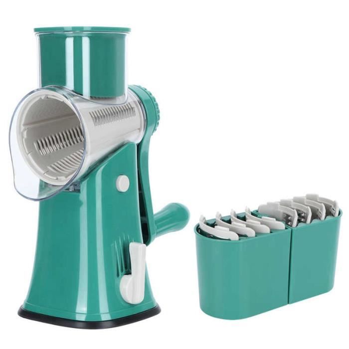 Coupe-légumes électrique TIHOOK - 3 Inserts Acier Inoxydable, Pour Fromage, Pommes De Terre, Légumes, Diamètre 90 Mm