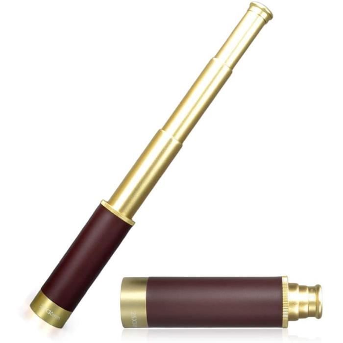 Télescope Pirate Rétractable Pour Enfants – Monoculaire De Poche – Jouet éducatif 2-12 Ans – Observation, Rando, Voyage