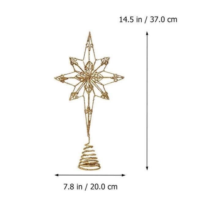 Étoile De Sapin Gothique Squelette 13 Cm - Décoration Halloween Et Noël - Pour Intérieur Et Extérieur