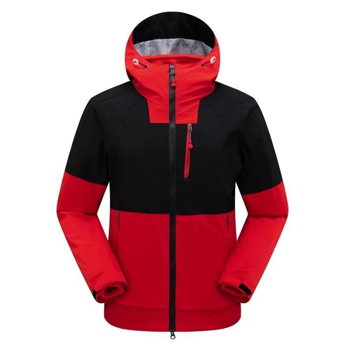 Veste rouge et cheap noir homme