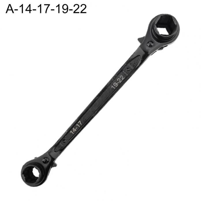 Clé à Tuyau Double Tête 23-27mm & 34-40mm - Acier Galvanisé - Design Creux Pour Espaces Restreints - Plomberie
