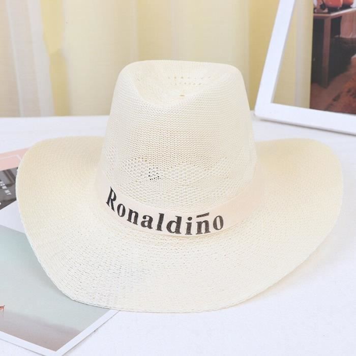 Chapeau De Paille Cowboy / Cowgirl Unisexe – Respirant, Fait Main, Style Western Authentique Pour Plage, Randonnée Ou Soirée à Thème