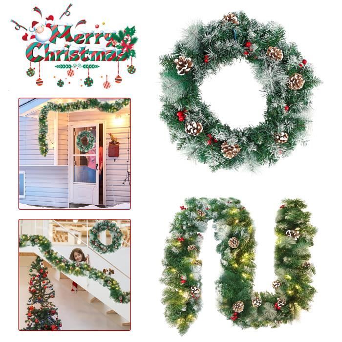 Aufun Guirlande De Noël De 12 M - Guirlande De Décoration De Noël