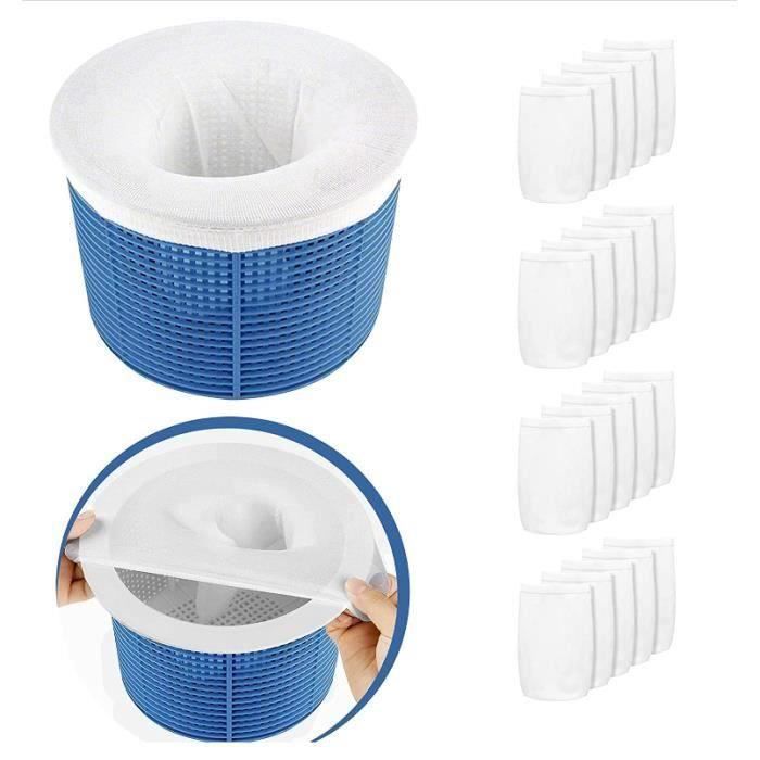 30 Chaussettes De Skimmer Pour Piscine - Filtre Nylon Anti Feuilles, Cheveux - Réutilisables