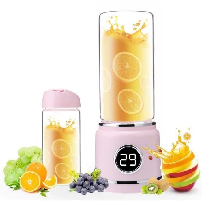 Presse-agrumes Portable Sans Fil ADIOLI - Extracteur De Jus USB Pour Fruits Et Légumes - Design Compact Orange