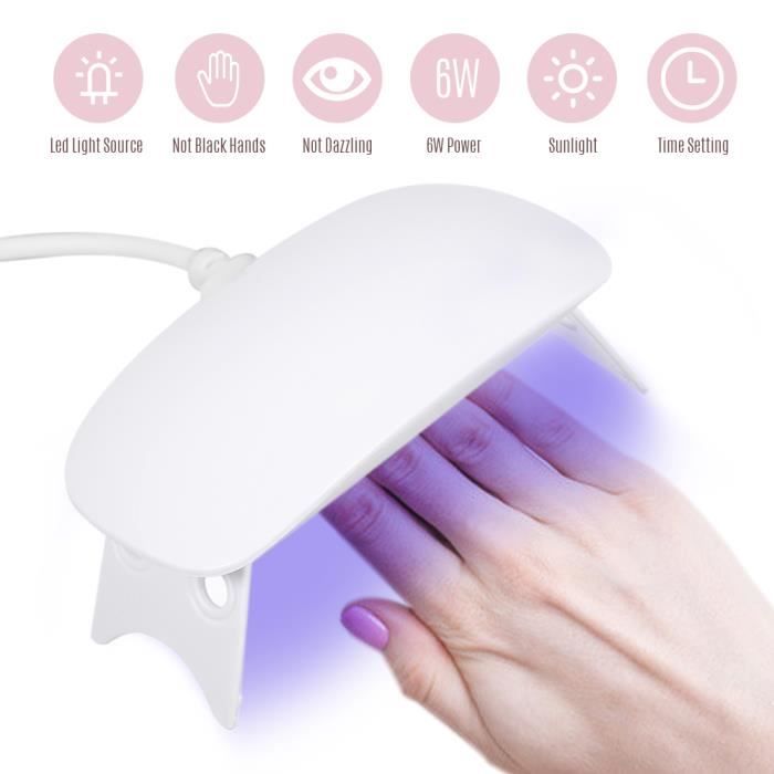 Acheter Mini lampe de luminothérapie portative pour la taille des ongles,  stockage d'énergie, lampe ronde pour les ongles, charge
