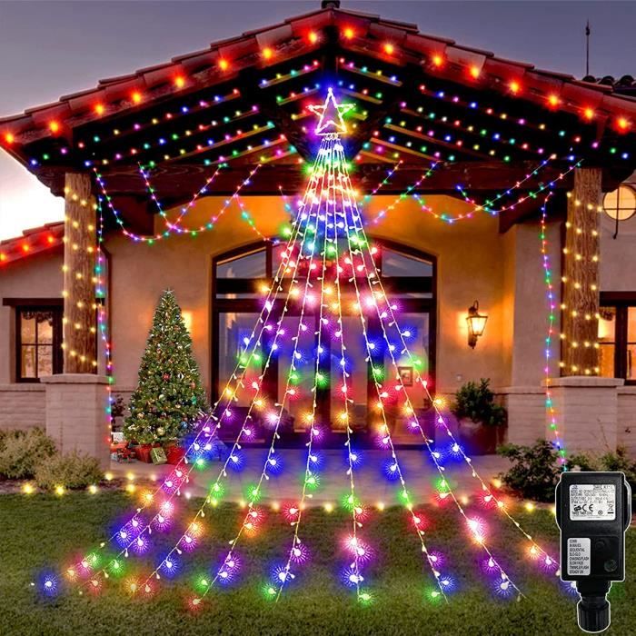 Guirlande Lumineuse Noël Étoile 315 Leds Arbre Noël Lumineux 8 Modes