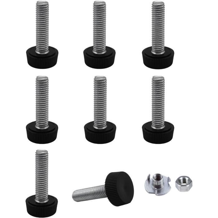 24pcs Pieds De Nivellement Meuble Réglable Pied Réglable Patin De Meuble Jambe Pied De Table Chaise Base Protection Plancher M8 X 10 X 30mm