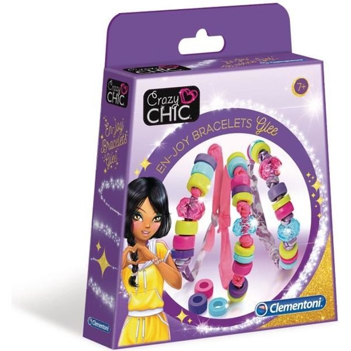 Clementoni Mon Atelier De Bracelets – 100 Perles, Chaînes, Fermoirs, Livret Illustré – Kit Bijoux DIY Dès 7 Ans