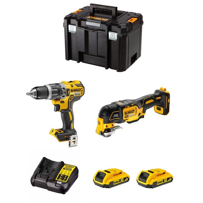 DeWALT Kit DWK206 DCD796 + DCS355 + 2 x 20 Ah + DCB107 + TSTAK VI