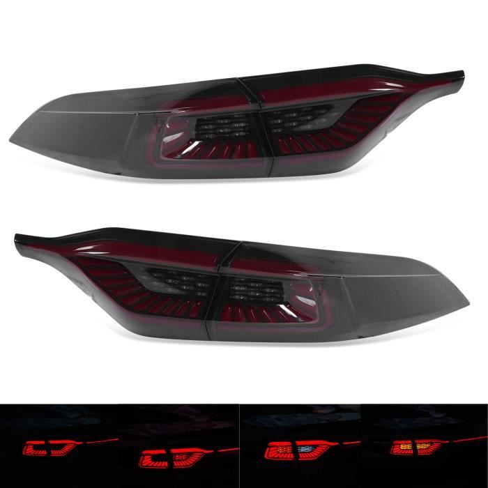 Paire De Feux Arrière LED Pour Toyota Highlander 2012-2014 – Noir, Rouge, Projecteur