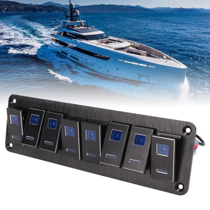 Panneau Interrupteur à Bascule 6P 12/24V Marine - Avec LED Pour Bateau Voiture RV