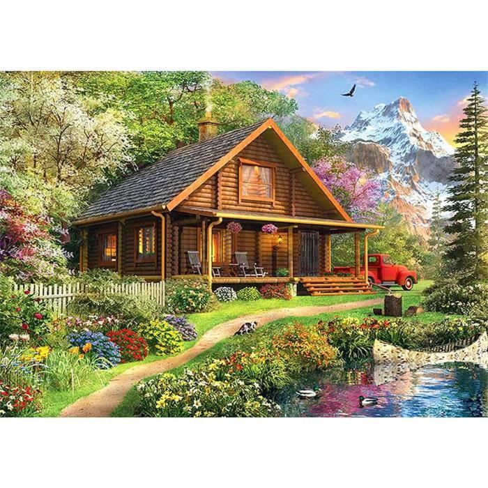 Kit Peinture Diamant 5D Paysage Naturel 30x40cm - Broderie Diamant DIY Ronde Pour Adultes Et Enfants