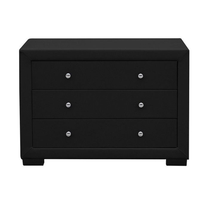 Commode chambre à coucher design EVA - Noir Commode chambre à coucher design EVA - Noir