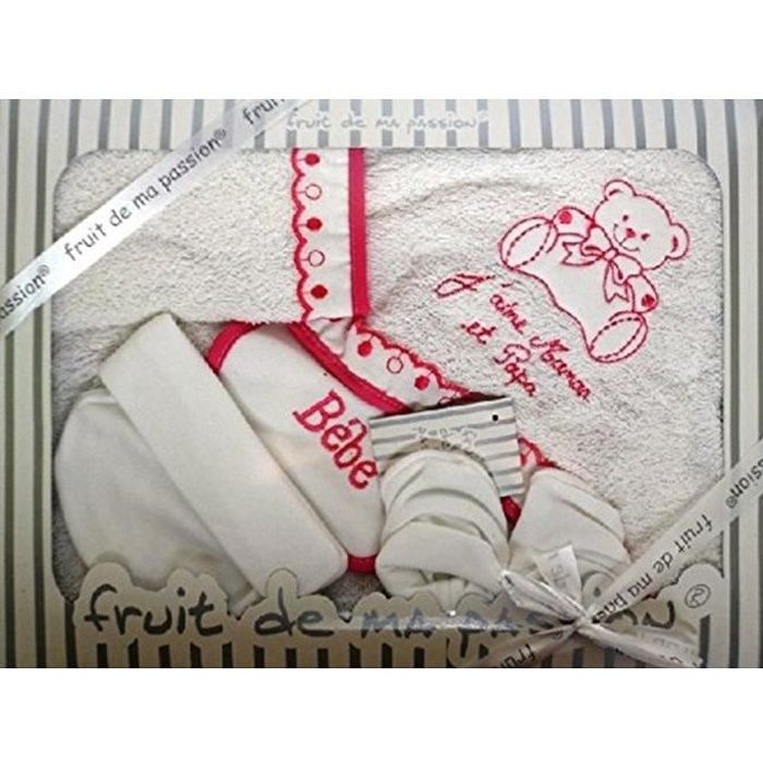 Coffret Naissance 5 Pieces Sortie Cape De Bain Bebe Serviette Idee Cadeau Nissanou Cdiscount Puericulture Eveil Bebe