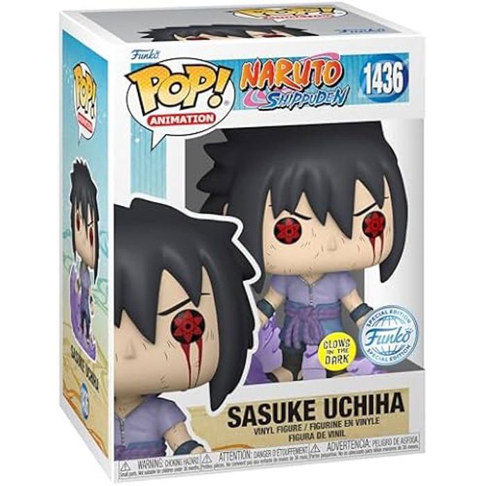 Figurine Funko Pop! Naruto: Shippuden Sasuke Uchiha Phosphorescent Édition Spéciale Rare
