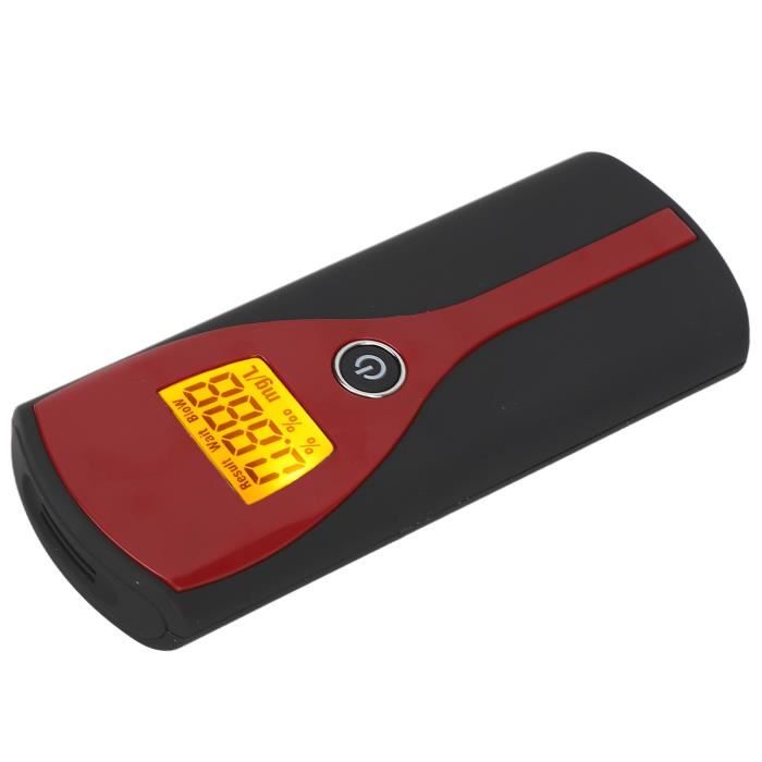Éthylotest Numérique Portable - Mesure Précise 0-200 Mg/100ml - Affichage 3 Couleurs - Réponse En 5 Secondes