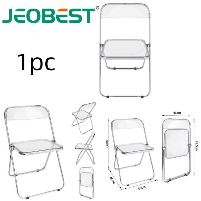 Chaise pliante en acrylique transparent - JEOBEST - Salle à manger - Elégance - Chic