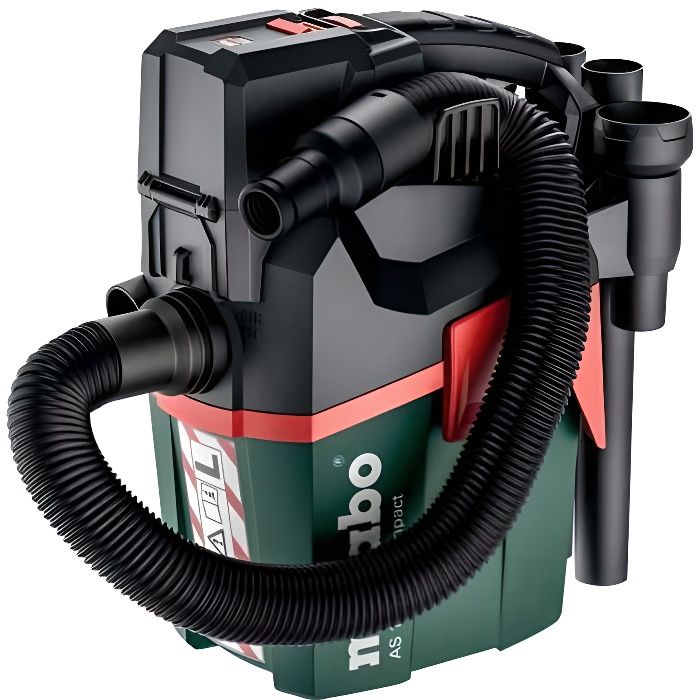Aspirateur METABO AS 18 PC Compact Pick+Mix 18V Sac Jaune